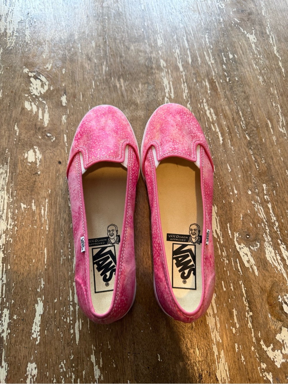 Vans Pink Tie-Dye Slip-On Flats - Picture 2 of 5